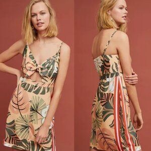 Anthropologie Farm Rio Palm Mini Dress Size Medium aloha